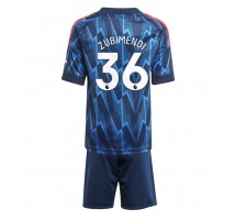 Arsenal Martin Zubimendi #36 Koszulka Wyjazdowa dzieci 2025-26 Krótki Rękaw (+ krótkie spodenki)